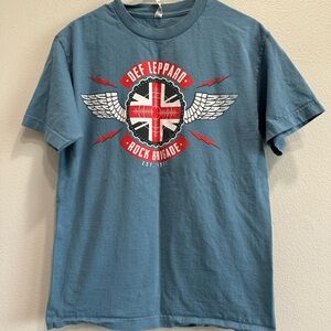 Rock Brigade Def Leppard medium Blue Graphic Tee - 2018 Tour